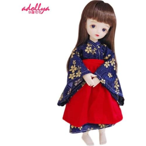 Adollya 1/6 BJD Doll Clothes Accessories For Girls 30 Cm Clothes For Dolls Retro Kimono Baby Dolls Toys For Children