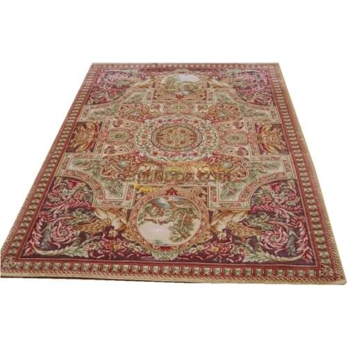 Antique French Savonnerie Rug On Handmade Wool Knitting Carpets The Plant Design Mandala Area Runner