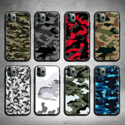Camouflage Pattern Camo military Army Phone Case For iphone 12 11 Pro Max Mini XS Max 8 7 6 6S Plus X 5S SE 2020 XR cover