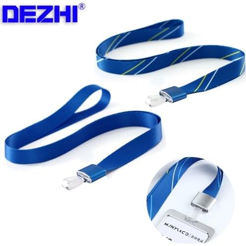 ID Card Badge Holder Necklace Magnesium Aluminum Alloy Metal Buckle + Polyester Lanyard,Logo Customize