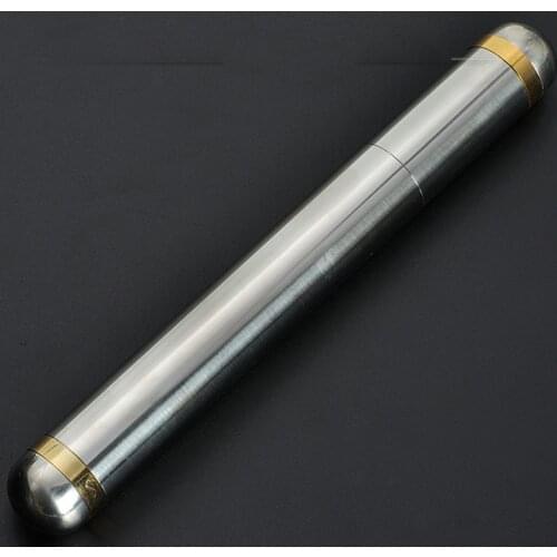 1pcs Stainless Steel Cigar Tube Portable Aluminum Travel Cigar Case Humidor Holder Mini Cigar box 210*24mm