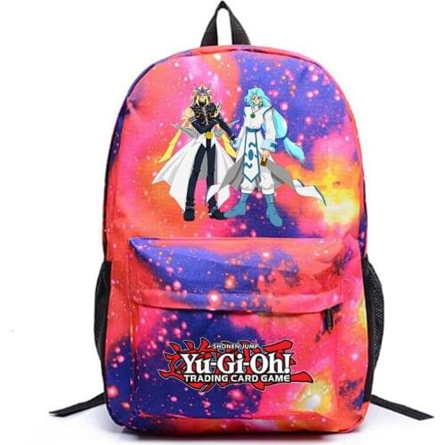 Anime Duel Monsters Canvas Backpack Teenger Packsack High Quality Casual Schoolbag Unisex Student Travel Laptop Bag