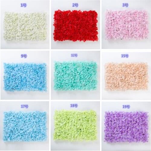 40x60cm Artificial Hydrangea Flower Wall Wedding Birthday Party Decoration Photography Props Fake Flowers