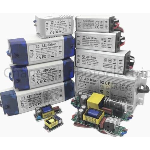 LED Driver Power Supply 1W 3W 5W 10W 20W 30W 36W 50W 100W 300mA 600mA 1 3 5 10 30 50 100 W Watt Lighting Transformers Waterproof