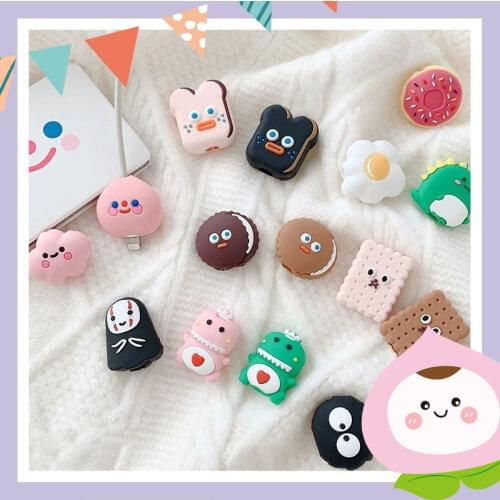 Cable Accessory Cable Animal Bites Cartoon USB Charger Data Cable Cord Protector For iphone 8 7 6 USB cable protection