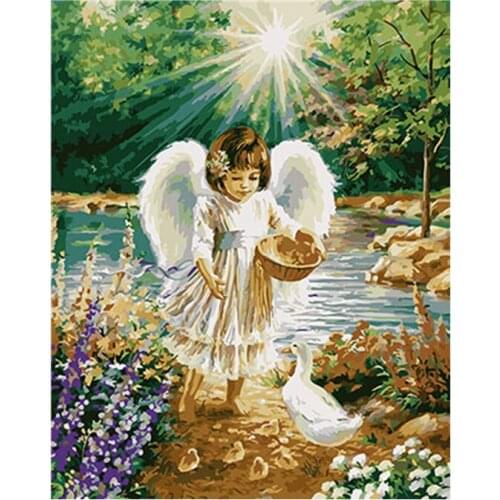 Figure Painting Framed Pictures DIY Painting By Numbers DIY Oil Painting On Canvas Home Decoration Drop Shipping GX26532 40X50CM