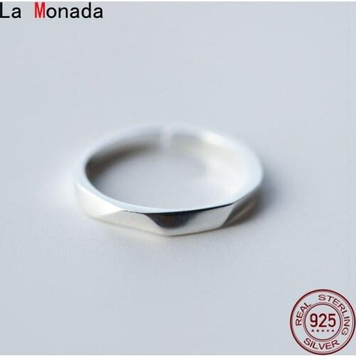 La Monada 49-60mm Resizable 925 Silver Rings For Women Real Silver 925 Woman Adjustable Ring Fine Luxury Jewelry Silver Section