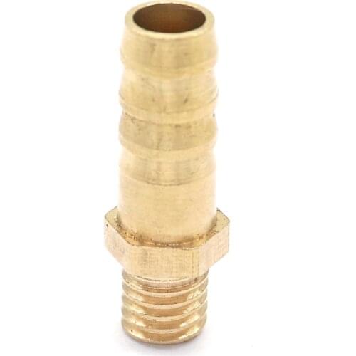 LOT 5 Hose Barb I/D 8mm x M8 Metric Male Thread Brass coupler Splicer Connector fitting for Fuel Gas Water