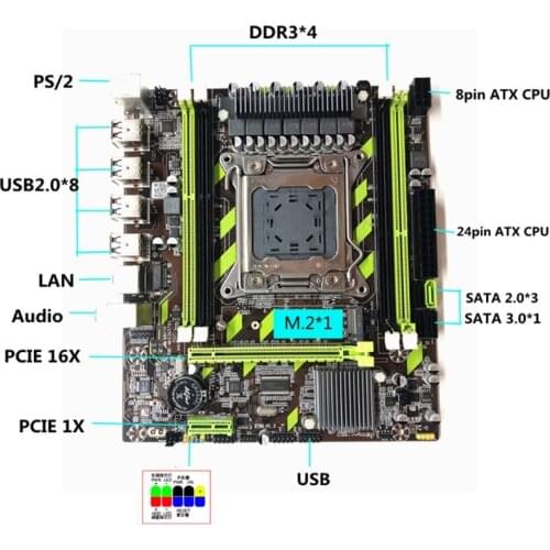 X79G M.2 Motherboard LGA 2011 DDR3 Mainboard for In-tel Xeon E5 Core I7 CPU