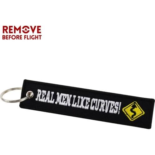 Fashion Motorcycle Chain Keychain Bijoux for Cars llaveros Key Chains Embroidery Real Men Like Curves Key Fobs OEM Car Key Chain