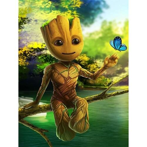 Groot DIY 11CT Cross Stitch Embroidery Kits Needlework Craft Set Cotton Thread Printed Canvas Home Decoration On Wholesale