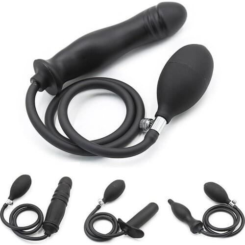 Go Out Inflatable Anal Plug Expandable Dildo Pump Butt Plug Anal Dilator Prostate Massage Anus Extender Dilatador Adult Sex Toys