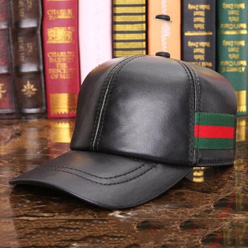 Solid Summer Cap Branded Real Leather Baseball Cap Men Women Dad Cap Bone Snapback Hats For Men Bones Masculino