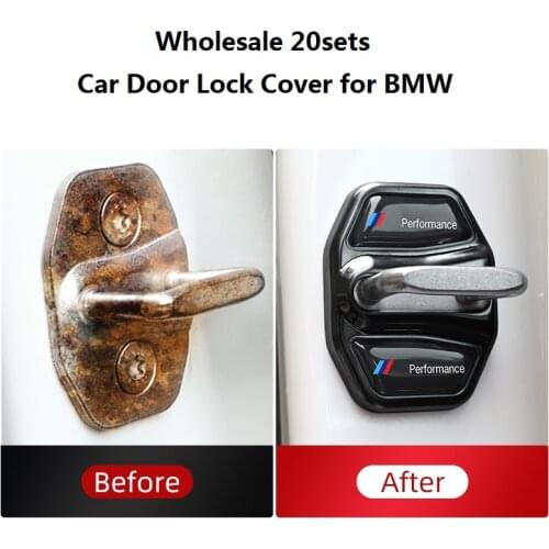 Wholesale 20set Stainless Car Door Lock Cover for BMW 3Series 5Series X1X2X5X6 G30 G20 F15 F45 F46 Car Accessories Supply