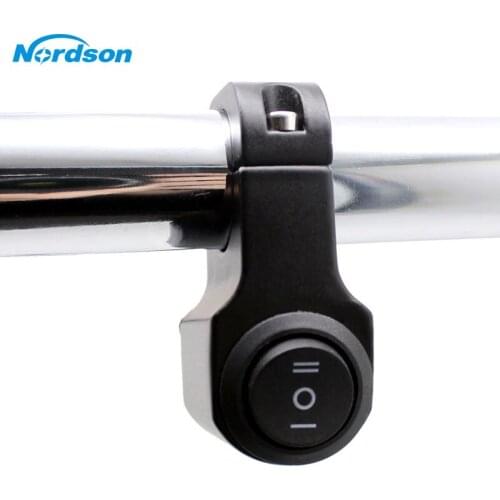 Nordson Aluminium 12v Motorcycle Alloy Switches 7/8" 22mm Handlebar Headlight Switch Waterproof 2 Choice Motorcycle Accessories