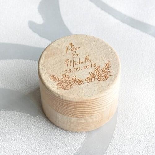 Personalized Wedding Ring Bearer Box Rustic Wedding Gift Engagement Ring Holder Box Wood Ring Box