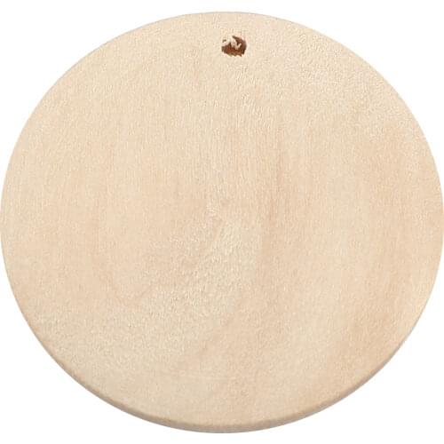 Natural Roundd Wood Pendants For Jewelry DIY Findings 40mm Dia, 20 PCs