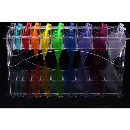 10pcs Clear Hair Clipper Limit Comb with Magnetic Trimmer Cutting Guide Attachment Barber Replacement Combs Hair Styling Tool