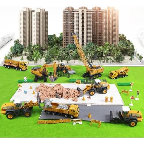 9 Styles SAlloy Engineering Diecast Truck Toy Car Classic Construction Model Vehicle Loader Tractor Excavator Toys for Boys Gift