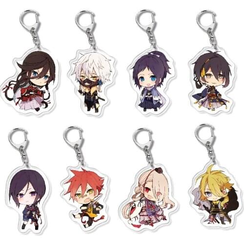 Touken Ranbu Online Mikazuki Munechika Tsurumaru Acrylic Pendant Figure Keychain Keyring Collection Model Toy Gifts