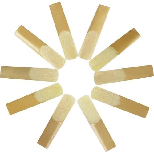 Saxophone Reeds 10pcs Soprano Alto Tenor Bb Saxophone Reed Bulrush Reeds Strength 2.5 Saxophone Accessories Parts