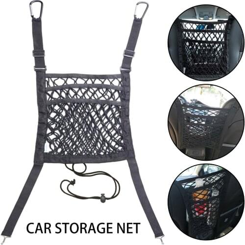 Universal Car Organizer Net Mesh Trunk Goods Storage Seat Back Stowing Tidying Bag Network Interior Accessories