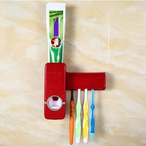 Bathroom Wall Mount Automatic Toothpaste Squeezer Dispenser Toothbrush Holder Bathroom Products Accessories