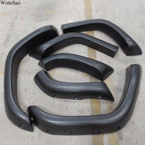 Wotefusi 6 Piece Black Wide Extended Fender Flares Set For Jeep Cherokee 1984-2001 85 86 87 88 89 90 91 92 93 [QPA411]