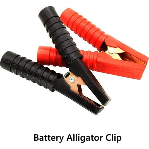 Hot Copper-Plated All-Inclusive Black And Red Spring Car Clamps Crocodile Clip 200A Aligator Large Cable Battery Alligator Clips