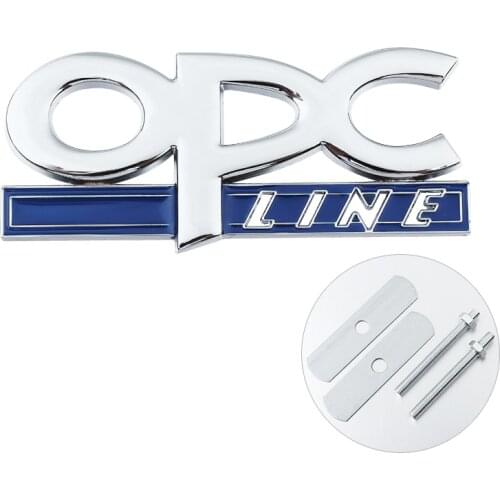 1Pcs 3D Metal OPC Line Badge Sticker Car Front Grille Emblem For OPEL Zafira b Corsa d Vectra c Astra Insignia Mokka Regal