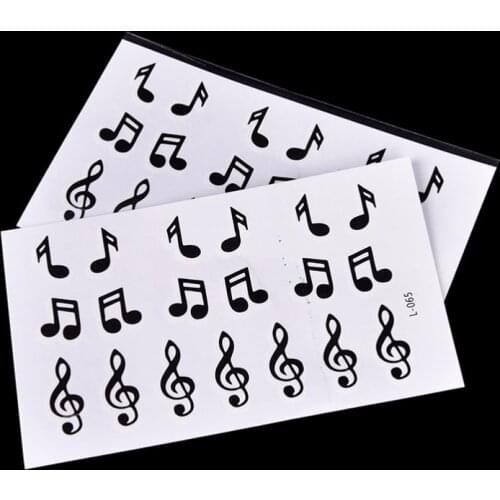 1PC Music Note Musical Note Water Transfer fake tattoo flash tattoo Waterproof Temporary Tattoo Sticker
