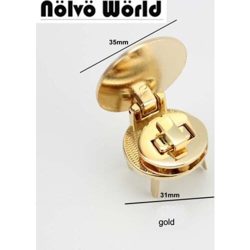 10sets 3 colors Polished plated bag closure catch lovely twist lock clasp fasteners leather craft metal revolve lock turn lock