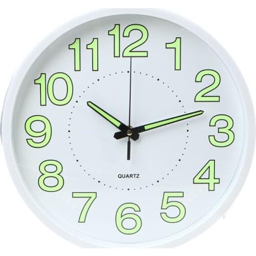 12\" Luminous Wall Clock Decoration Quartz Clocks Glow In The Dark Indoor/Outdoor Dropship