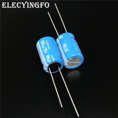 5Pcs/50pcs 180uF 35V180uf NICHICON BT Series 10x16mm Highly dependable reliability 35V180uF Aluminum Electrolytic capacitor