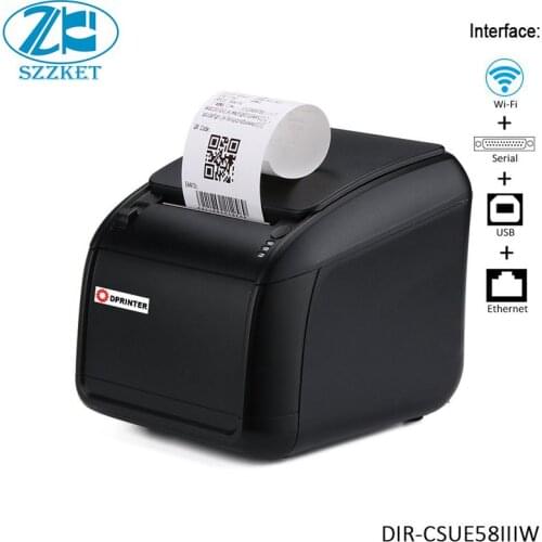 58mm Desktop Printer WIFI Thermal Receipt Printer Multi Interfaces Wired, USB and serial Small ticket printer Thermal printer