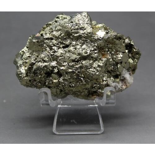 65g Natural shiny Pyrite and crystal mineral specimens natural stones and crystal gemstones quartz Send specimen box