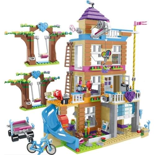 New 868pcs Girls Friends House Building Blocks with Luminous Stack Bricks Kids Toys for Children Christmas birthday Gift
