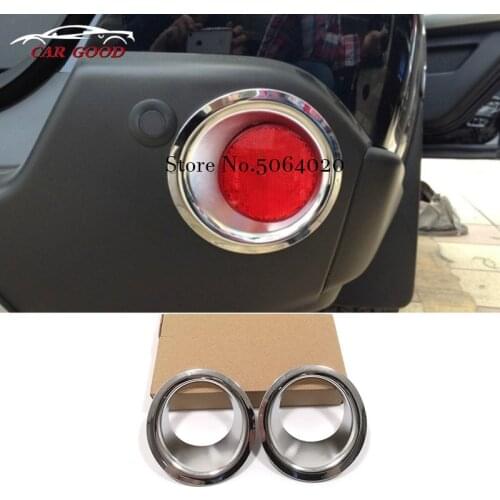 ABS Chrome Rear Fog Light Lamp Garnish Bezel Cover Trim Sticker Car styling For Nissan X-Trail T31 2008-2013 accessories