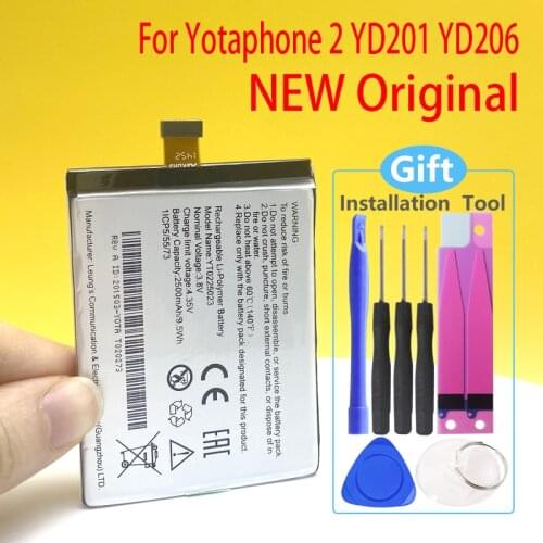 Wisecoco New Original 2500mAh YT0225023 Battery For Yotaphone 2 YD201 YD206 Mobile Phone High Quality Batteries +Tracking Number