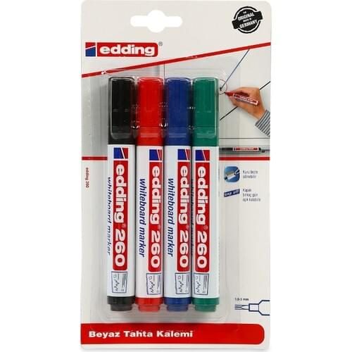 Edding Writing Board Pen 260/4Lü Mixed