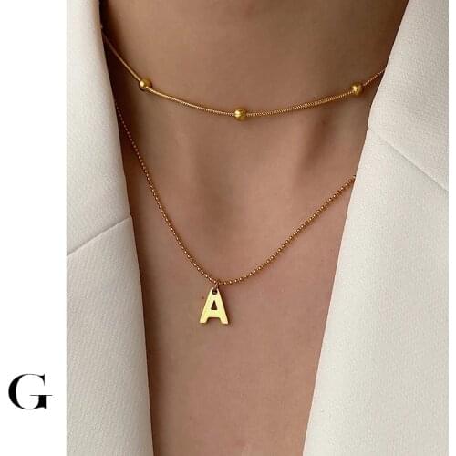 GHIDBK 2020 Hot Sale Stainless Steel Dainty Beaded Snake Chain Necklaces Women Delicate 3 Sizes Minimalist Street Style Chokers