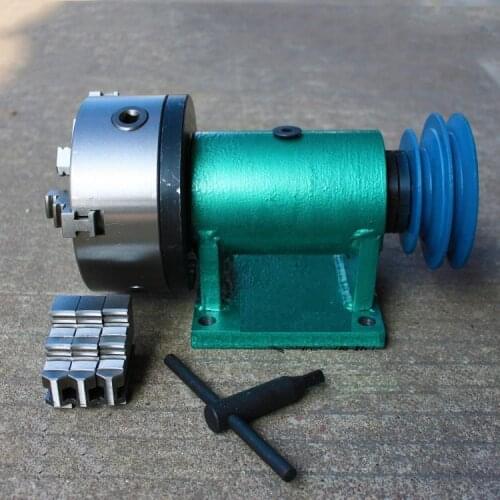 160 powerful lathe spindle, self-made mini woodworking DIY lathe with chuck and instrument head