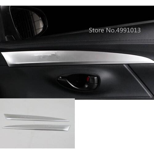 Car Body Styling Cover Detector Inner Door Bowl Upper Trim Strip 2pcs For Toyota Vios/Yaris Sedan 2017 2018 2019