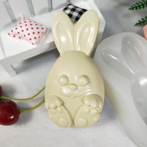 Easter Bunny Rabbit Silicone Mold Bunny Soap Molds Gypsum Chocolate Candle Candy Mold Clay Resin DW0190 PRZY Lovely Moulds