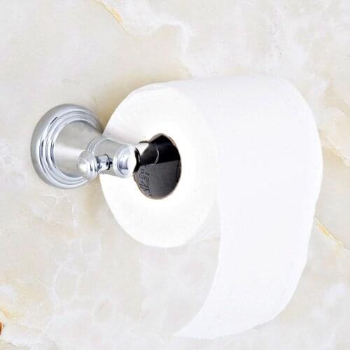 Polished Chrome Brass Wall Mounted Bathroom Toilet Paper Roll Holder Bathroom Accessory mba815