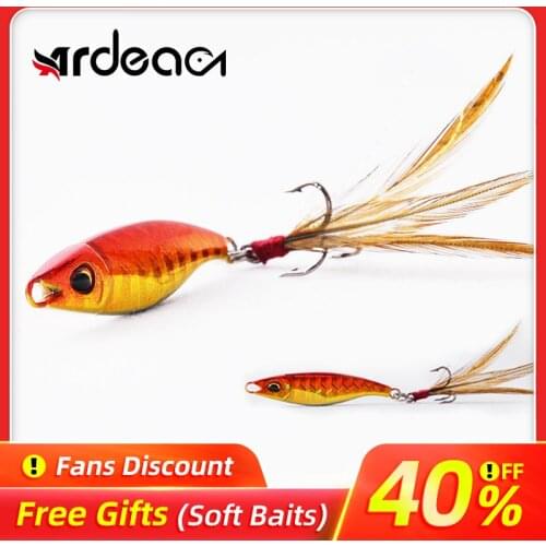 Ardea Jigging Slow Long Casting 10/15g With Hook Metal Rotate Swimbait Saltwater Lures Artificial Fishing Tackle