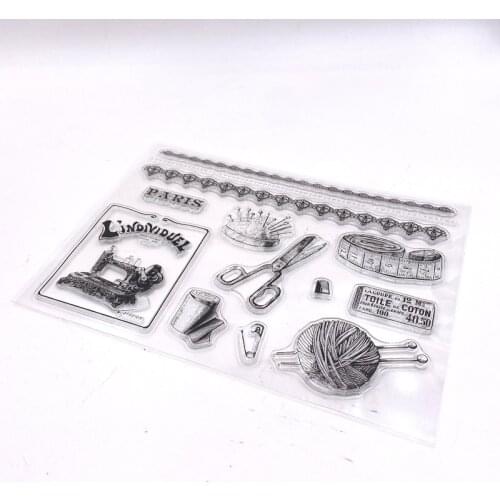 ZFPARTY Sewing Transparent Clear Silicone Stamps for DIY Scrapbooking/Card Making/Kids Crafts Fun Decoration