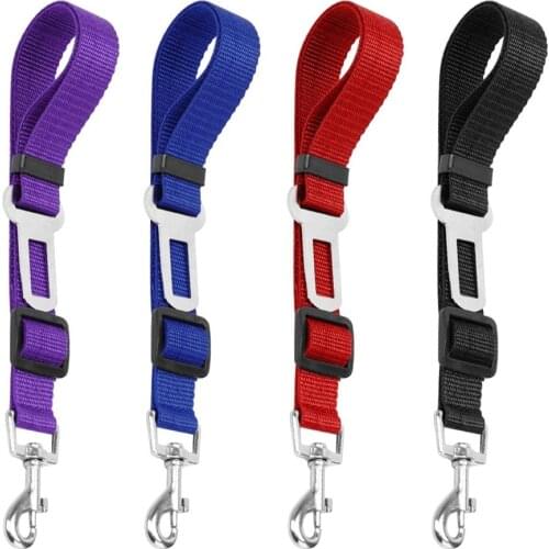 Adjustable Pet Dog Cat Car Seat Belt Safety Leads Vehicle Seatbelt Harness, Made from Nylon Fabric Universal Fit Cars Truck SUV