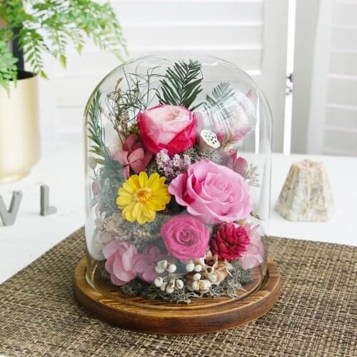 20*30cm Antique Base Glass Dome Vase Diameter=20cm Height=30cm Glass Cover Vase Friend Gift Home Wedding Decoration