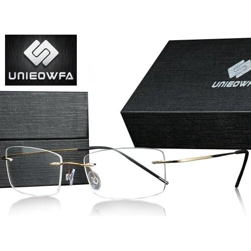 Titanium Rimless Prescription Glasses Men Bifocal Progressive Eyeglasses Optical Myopia Eyewear Anti Blue Light Photochromic